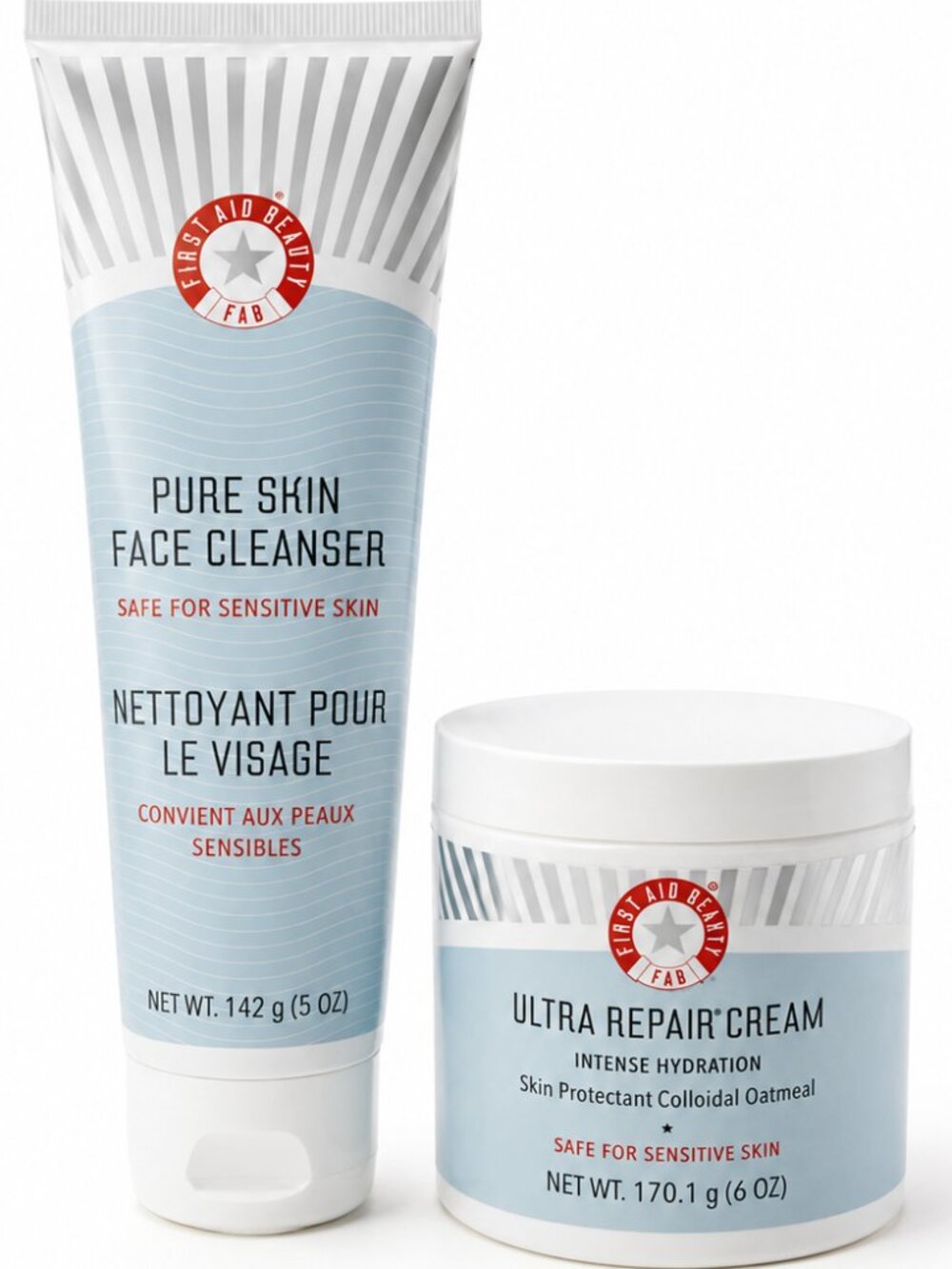 FIRST AID BEAUTY Ultra Repair Cream & Pure Skin Face Cleanser (NIB)
